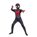 Diudiul Spiderman Costume De Cosplay Costume De Costume pour Enfant (Noir, 110-120)