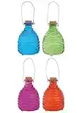 Glass Wasp Trap 9cm x 2. Choose from 2 different colourways