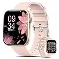 Smart Watch Women(Answer/Make Calls), 2023 Newest 1.8'' Bluetooth Smart Watch for Android iPhones, 5ATM Waterproof Outdoor Fitness Tracker with AI Voice/Heart Rate/SpO2/Sleep Monitor, Smartwatch Pink