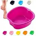 Grande Pediluvio Vasca da Bagno in Plastica, Vasca Idromassaggio Piedi Perfetta per Lmmergere I Piedi per Alleviare la Pressione del Piede per Pedicure Disintossicazione e Massaggio (Purple1)