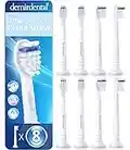 Pack con 8 cabezales demirdental compatibles con los recambios de Philips Sonicare, mini, cepillos de dureza extra suave, Blanco, HX6088e