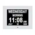 [2022 Newest] Dementia Clock Digital Day Calendar Clock with 8 Alarm Reminders,Extra Large Non-Abbreviated Date Day of Week Clock for Seniors,Vision Impaired, Elderly, Memory Loss,Alzheimers