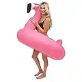 GoFloats Flamingo Pool Float Party Tube - Inflatable Rafts, Adults & Kids