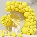 Yellow Balloons 110Pcs Yellow Balloon Garland Arch Kit 5/10/12/18 Inch Matte Latex Yellow Balloons Different Sizes as Honey Bee Gender Reveal Balloons Baby Shower Birthday Sunflower Party Decorations