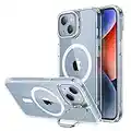 ESR Cover con Cavalletto Magsafe, Compatibile con iPhone 14 e iPhone 13, Custodia con Halolock, Protezione di livello militare, Supporto ad anello per la fotocamera integrato, Trasparente