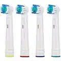 Party Perfecto Replacement Electric Toothbrush Heads - Compatible with Oral B Braun Clean New (4 Pack)