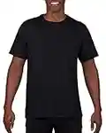 Gildan Men's Moisture Wicking Polyester Performance T-Shirt, 2-Pack, Black, X-Large