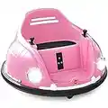 Best Choice Products 6V Electric Kids Ride On Bumper Car, 1.5-6 Years Old, Parent Remote Control, 360 Degree Spin, Lights, Sounds - Pink