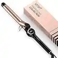 Curling Tongs 25mm Hair Tongs, Long Barrel Hair Curler for Hair, Ceramic Tourmaline Hair Curling Iron Dual Voltage