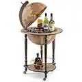 Zoffoli Globo Bar Da Vinci Rust 40 cm mappamondo house bar con ruote girevoli - mobile bar vano bevande in noce per whisky e bevande