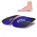 Pcssole’s3/4 Orthotics Shoe Insoles High Arch Supports Shoe Insoles for Plantar Fasciitis, Flat Feet, Over-Pronation,Heel Spur, Relieve Heel Pain Blue, S:(Women3.5-5)