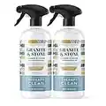 Therapy Granite Cleaner & Polish (2 Pack) - Granite Countertop Cleaner for Marble, Soapstone, Quartz, Quartzite, Slate, Limestone, Corian, Laminate, Tile Countertop, Headstone