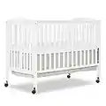 Dream On Me, Full Size 2-in-1 Folding Stationary Side Crib, White