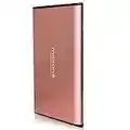 Maxone External Hard Drive 500GB USB 3.0 Portable Storage Backup 2.5" Ultra Slim Aluminum HDD for PC, Desktop, Laptop, TV, Mac, MacBook, XBox, PS4, Chromebook, Windows - Rose Pink