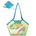 Bolsa Playa Juguetes Malla, Bolsa Plegable Malla de Playa Bolsa de Almacenamiento de Juguetes de Arena para Niños, para al Aire Libre Natación Piscina Viajes Toallas Juguetes (1)