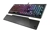 Roccat Vulcan 121 - Tastiera meccanica da gioco, AIMO LED, illuminazione a tasti singoli, titanio Switch Speed, superficie in alluminio, tasti multimediali, poggiapolsi, interruttore lineare, nero