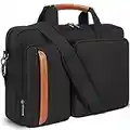 DOMISO 17,3 pollici Borsa per PC Portatile Borsa a Tracolla per Notebook Impermeabile Laptop Ventiquattrore per 17.3" HP Pavilion 17/Dell Inspiron 17/HP 17/Lenovo/MSI/ASUS,Nero