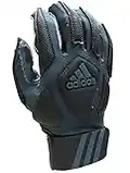 adidas Scorch Destroyer Full Finger Lineman's Gloves, Gray/Black, Small