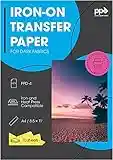 PPD Inkjet PREMIUM Iron-On Dark T Shirt Transfers Paper LTR 8.5x11" pack of 10 Sheets (PPD004-10)