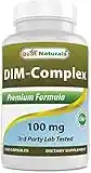 Best Naturals DIM Supplement 100 mg 120 Capsules, DIM for Estrogen Metabolism & Balance, For Menopause, Body Building, PCOS & Hormonal Acne