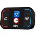 Saphe Drive Mini Dispositivo per le allerte autovelox con display a colori, segnalatore in tutta Europa, allerte estese Sistema Tutor, si avvia automaticamente alla partenza via Bluetooth.