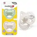 Medela Baby Pastel Pacifier for 0-6 Months, Perfect for Everyday Use, Bpa Free, Lightweight & Orthodontic, Baby Pacifiers for Boys & Girls 2 Pack, Green/Grey