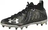 Under Armour Men's Spotlight Lux Mc Football Shoe, Black/Metallic Silver, Medium