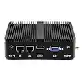 Mini PC Mini Desktop sans ventilateur Celeron DDR4 8Go RAM, 128Go SSD, ordinateur de bureau, double LAN, BT, mini ordinateur de bureau avec HD/VGA, Windows 11 Pro Mini PC de bureau sans ventilateur