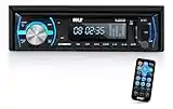 Pyle Marine Bluetooth Stereo Radio - 12v Single DIN Style Boat In dash Radio Receiver System with Built-in Mic, Digital LCD, RCA, MP3, USB, SD, AM FM Radio - Remote Control - PLMRB29B (Black)