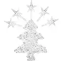 100 Pieces Plastic Christmas Tree Bulbs and 5 Stars Replacement Tree Bulbs for Ceramic Christmas Tree Decorations (4.7 mm Diameter, Transparent)