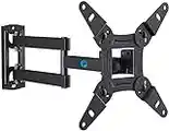 Full Motion TV Monitor Wall Mount Bracket Articulating Arms Swivels Tilts Extension Rotation for Most 13-42 Inch LED LCD Flat Curved Screen TVs & Monitors, Max VESA 200x200mm up to 44lbs by Pipishell