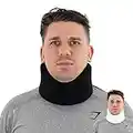 SOLACE BRACING Perfect Fit Neck Support (2 Colours/15 Sizes) - British Made & NHS Supplied Cervical Neck Collar Brace for Stabilising Day & Night - No.1 for Pain & Pressure Relief - Black - 18" x 3.5"