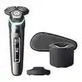 Philips Norelco Exclusive 9800 Rechargeable Wet & Dry Electric Shaver with Quick Clean, Travel Case, Pop up Trimmer, Charging Stand, S9987/85