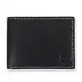 Timberland Men's Genuine Leather RFID Blocking Passcase Security Wallet, black, One Size