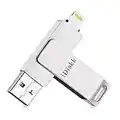 App-le Certified iDiskk 128GB iPhone Photo Stick USB Flash Drive for iPhone 14/14 pro/13/13 pro/13 pro max 12/12 pro/11/11 pro/XR/X/XS,for iPad,MacBook and PC Memory Stick and Touch ID Encryption