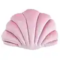 Patty Both Seashell Decorative Pillow Velvet Seashell Throw Pillow, Sea Shell Shaped Throw Pillow Decorative Pillows for Bed Couch Home Office Decor (Pink, Small(12.8*10in 0.3kg))