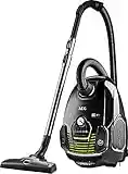 AEG VX7-2-ECO Aspiradora de Trineo Con Bolsa. 650 W de Potencia, Filtro Higiénico Lavable, Radio de acción de 12m, Silencioso, 69dB de Ruido, Ecológico, Cepillos Suelos y Parquet, Color Negro