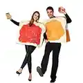 Spooktacular Creations Peanut Butter And Jelly PBJ Costume Adult Couple Set w/one Peanut Butter Plush and One Jelly Plush for Halloween Dress Up Party