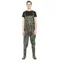 SurePromise Chest Waders, Waterproof Fishing Hunting Waders for Men Women with Boots and Belt Fly Coarse Sea Fishing Duck Wader(Camouflage, UK 10/EU size 44)