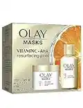 Olay Kit de masque facial à la vitamine C, kit exfoliant avec masque, silicone, exfoliant Aha peel, 1,2 ml