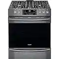 Frigidaire FGGH3047VD 30" Gallery Series Gas Range with 5 Sealed Burners Griddle True Convection Oven Self Cleaning Air Fry Function in Black Stainless Steel