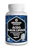 Ácido Alfa Lipoico Capsulas, 200 mg por Capsula, Vegano, 60 Capsules para 2 meses, Forma Natural de Ácido Tióctico, Suplemento Alimenticio sin Aditivos Innecesarios