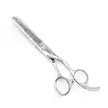 6" Barber Hair Scissors Hair Thinning Shears Professional Hair Thinning Scissors 30 Teeth 440C Silvery Convex Edge KINSARO