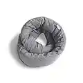 Huzi Infinity Pillow - Oreiller de Voyage, Coussin de Voyage. Support Nuque, Cou et Menton Taille Unique (Gris)