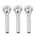 Missmore Trompete Mundstück 3C 5C 7C Größe Instrument Zubehör-3 Pack Silber