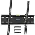 BONTEC Supporto da Parete per TV Inclinabile da 23-60 Pollici a LED, LCD, Plasma e Curvi, Ultra Sottile Supporto TV Fino a 45 kg, Max. VESA 400x400mm, Staffa da Parete per TV Muro con Fascette per Cav