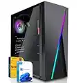 SYSTEMTREFF® Basic Gaming PC AMD Ryzen 5 5600G 6x4.4GHz | AMD RX Vega 7 4K HDMI DX12 | 512GB M.2 NVMe | 16GB DDR4 RAM | WLAN Desktop Computer Rechner für Gamer, Zocker