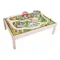 Bigjigs Table en Bois avec Circuit de Train, Pont et Tunnel (BIBJT040)