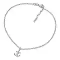 SILVEGO - ZTD26509 - Bracelet de Cheville pour Femme - Argent 925/1000 - Ancre Marine