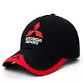 2020 Mode 3D Mitsubishi Cap Auto Logo Moto Gp Racing F1 Baseball Cap Verstellbar Casual Trucket Hut, Schwarz, Verstellbar